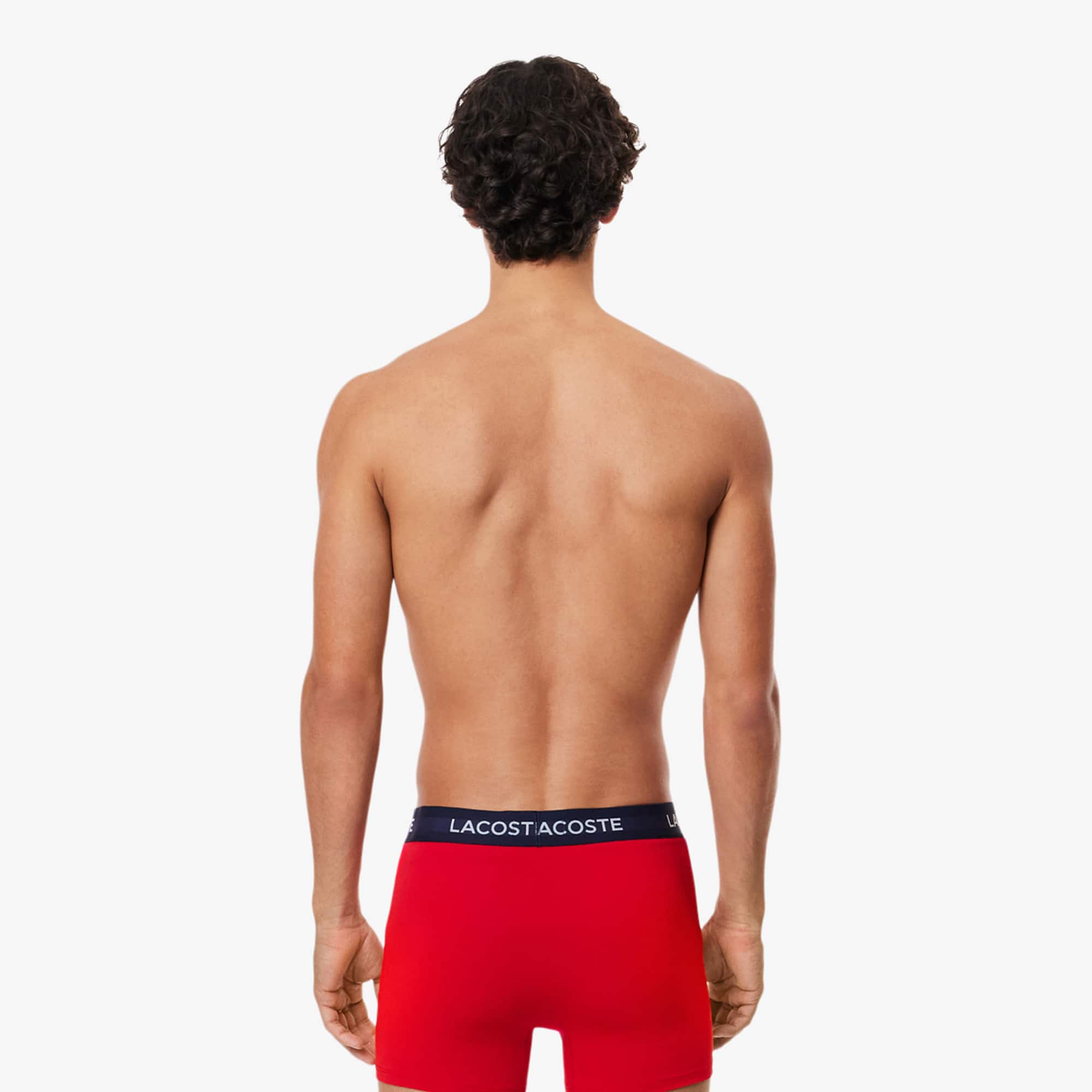 トランクス Lacoste Men's Boxer Brief 3-Pack 5H3389-031 Men's 3-Pack Microfiber Trunks - Underwear & Loungewear