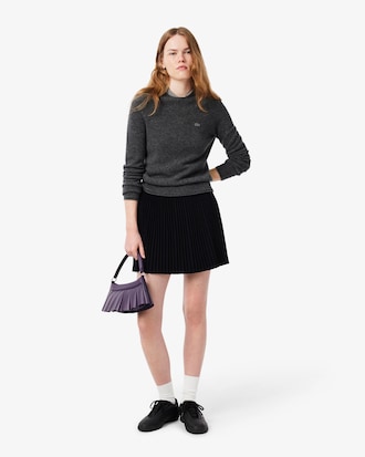 Short Pleated Mesh Skirt