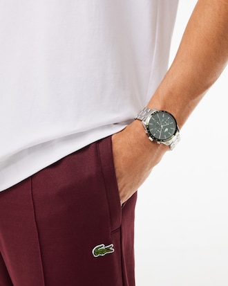 Men's Boston Stainless Steel Chronograph Watch