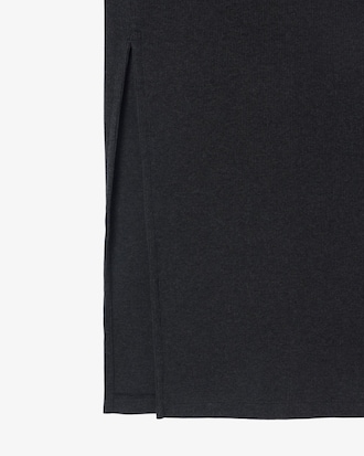 Women's Slim Fit Ribbed Cotton Polo Collar Dress