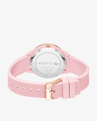 Women's Crocodelle 3 Hands Pink Silicone Watch
