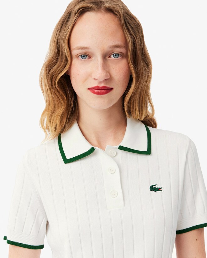Women's Short Sleeve Polo Collar Golf Sweater