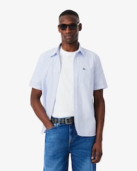 Camisa Oxford De Manga Corta Y Corte Regular Para Hombre