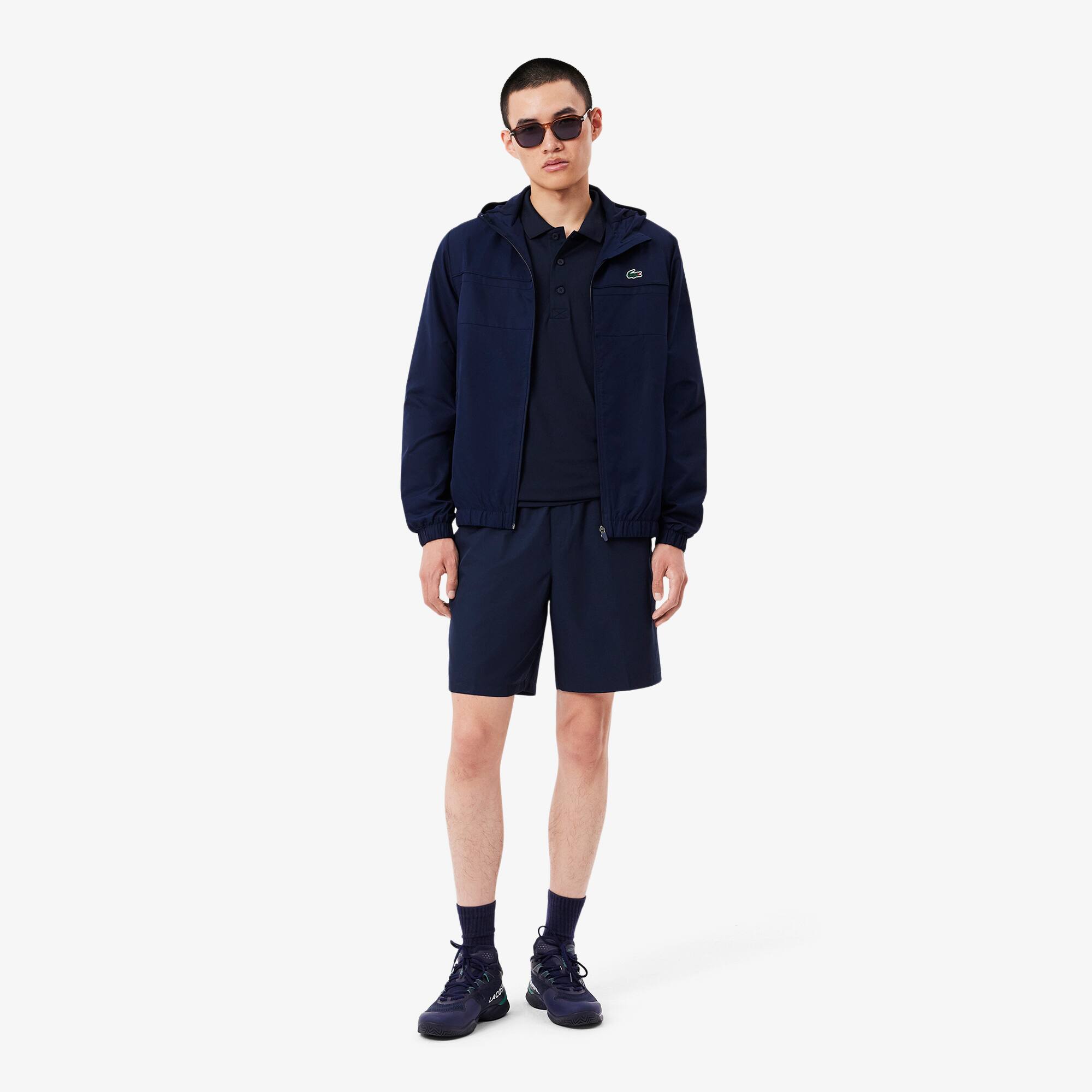 Lacoste Lightweight Diamond Taffeta Tennis Shorts - 4xl - 9 In Blue