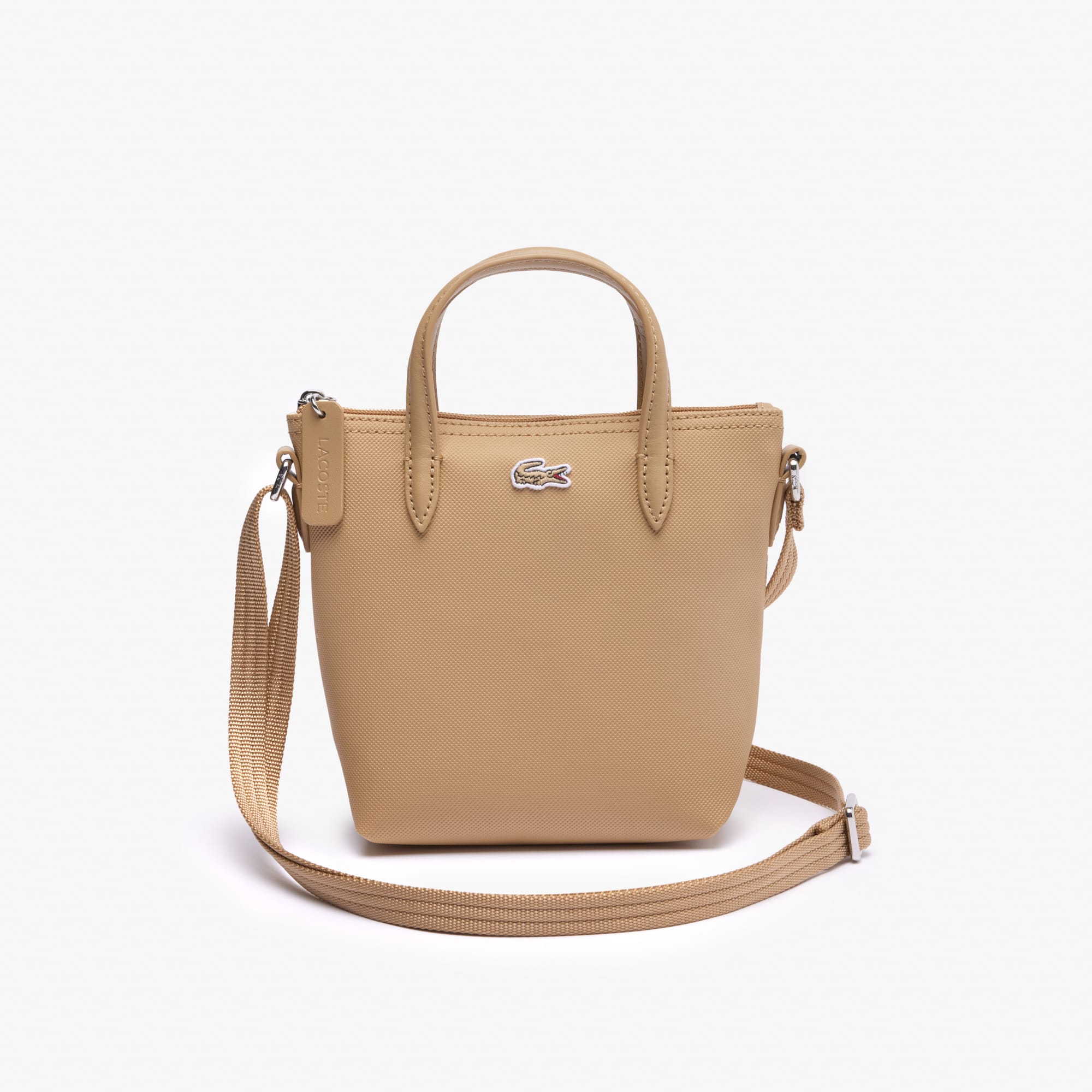 ★LACOSTE★ Women's L.12.12 Extra Small Mini Crossbody Bag N Lacoste Women's L.12.12 Concept Mini Petit Pique Canvas Zip