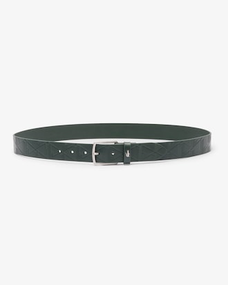 Cintur&oacute;n De Piel Con Monograma Para Hombre
