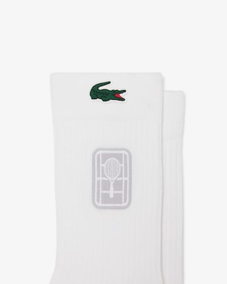 Calcetines De Tenis De Algod&oacute;n Acanalado