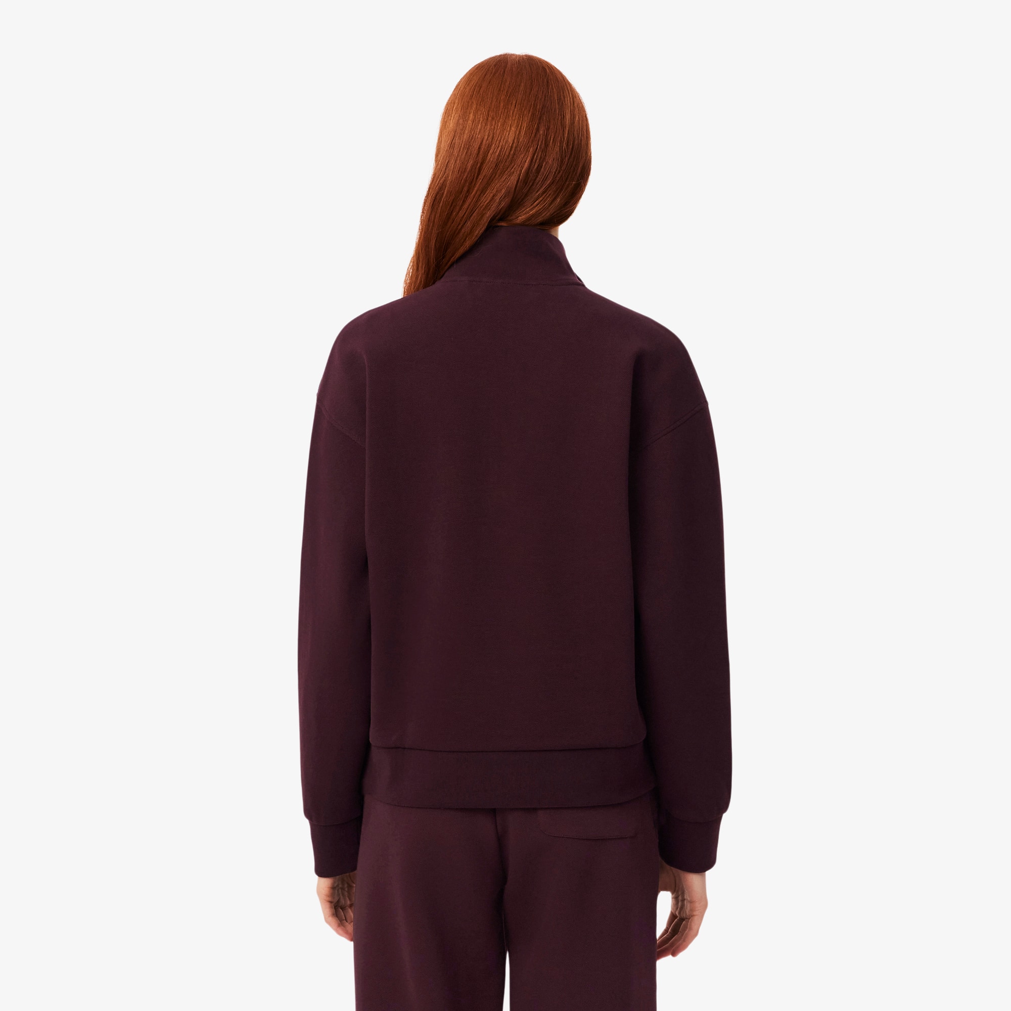 Women's Zip-Up Piqué Sweatshirt
