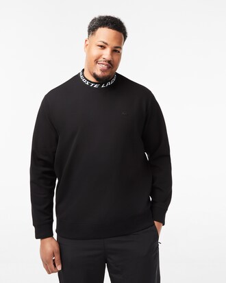 Sudadera de hombre de doble vista con logo en el cuello