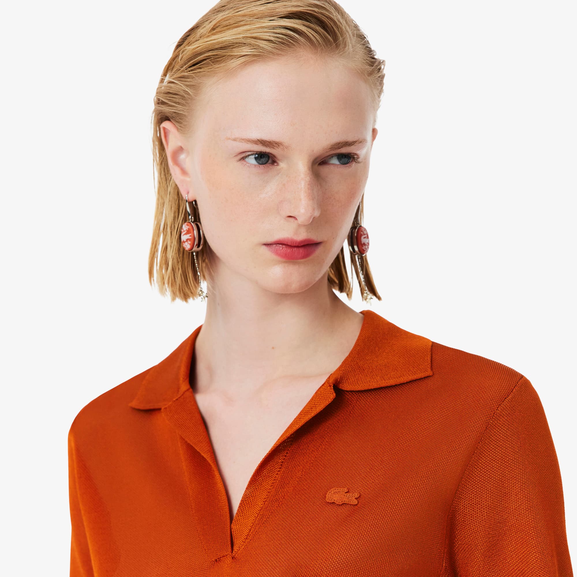 Runway Slim Fit Satin Piqué Polo Shirt