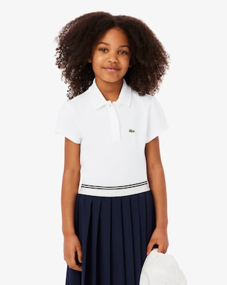 Girls' Scalloped Collar Piqu&eacute; Polo