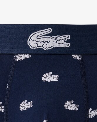 Boxer court coton imprim&eacute; crocodile