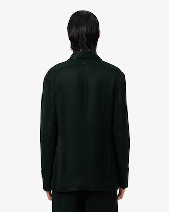 Runway Satin Shawl Neck Blazer