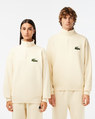 Unisex Loose Fit High-Neck Fleece Sweatshirt