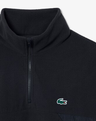 Sudadera Deportiva con Cierre 1/4 en Dos Tejidos