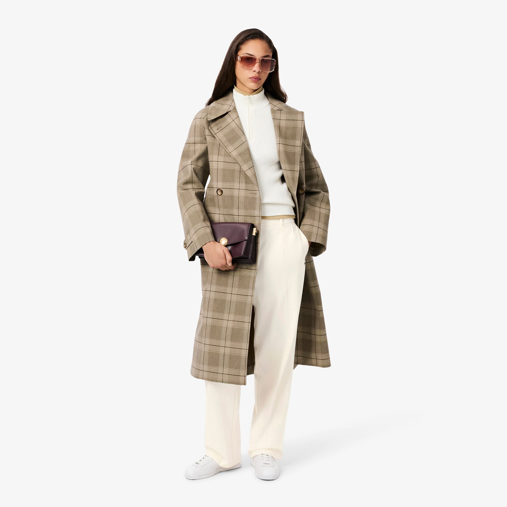 Women's Oversized Pleated Flannel Pants - Pants & Leggings - New