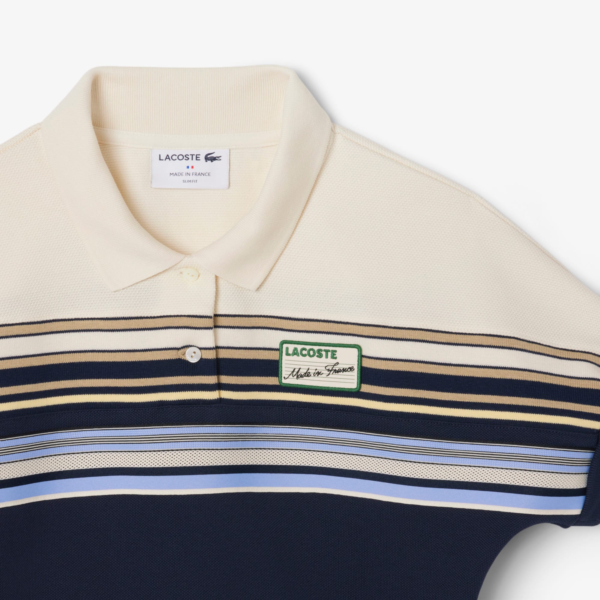 Women's Made France Slim Fit Striped Polo