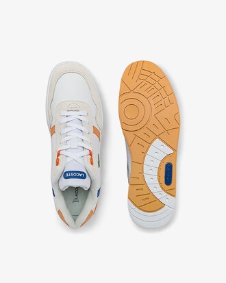 Men's T-Clip Leather and Suede Color-Pop Sneakers