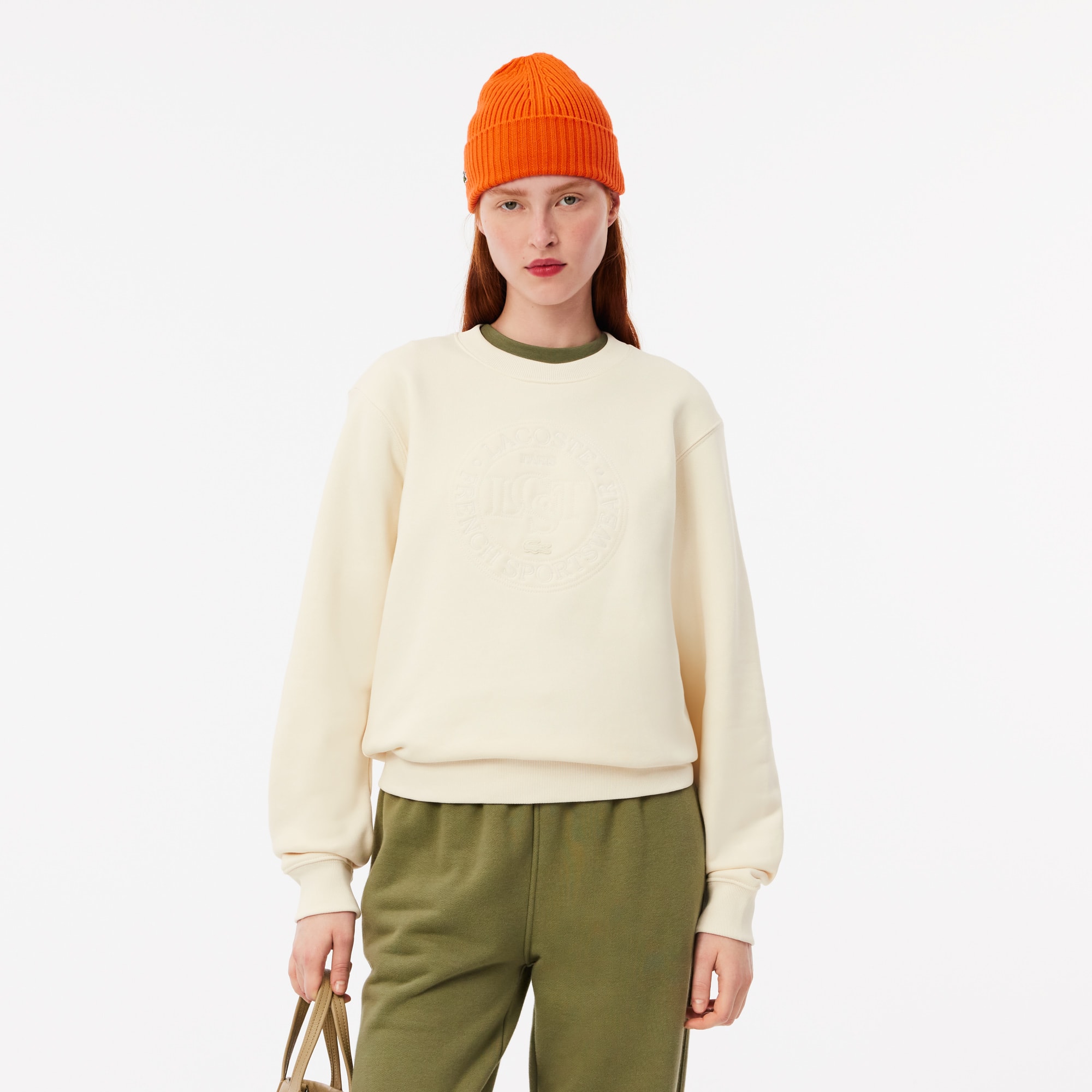 Women's Embroidered Fleece Sweatshirt - Sweaters