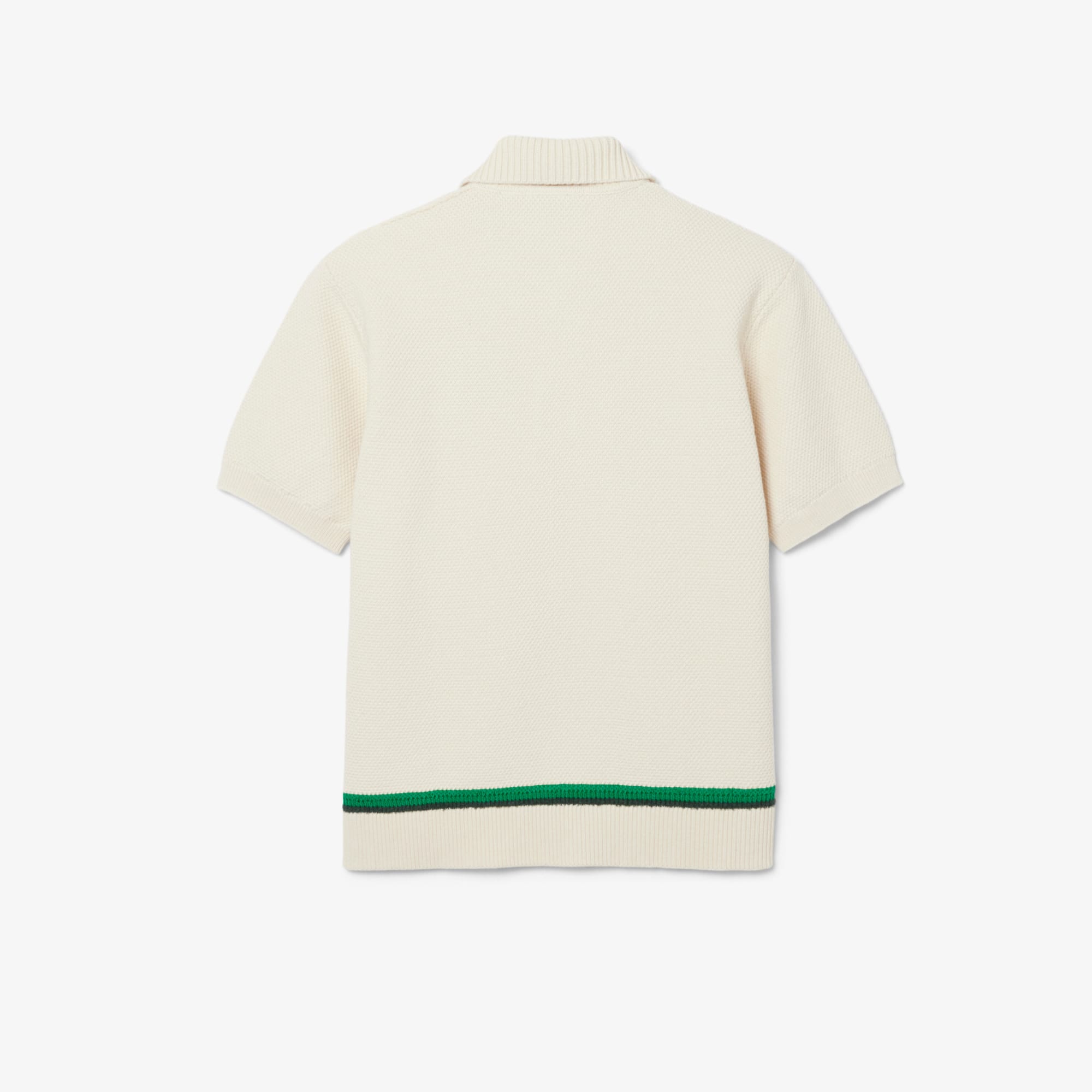 Runway Floral Crocodile Polo Collar Piqué Sweater - undefined