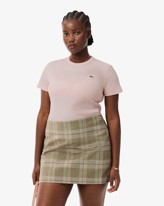 Women's Slim Fit Ribbed Cotton T-Shirt