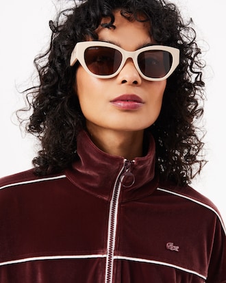 Women's Oversized Zip-Up Velour Sweatshirt