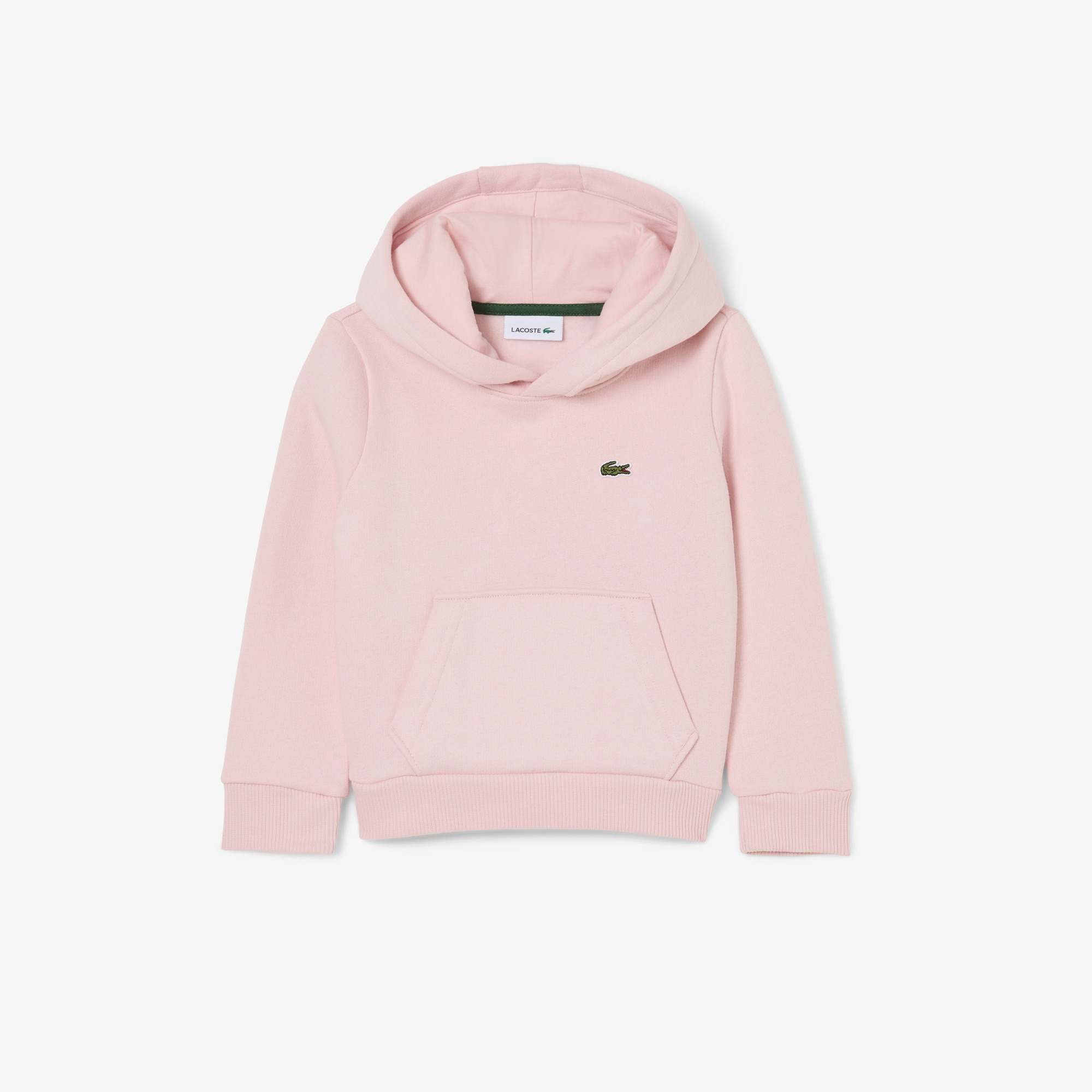 Lacoste Kids' Kangaroo Pocket Fleece Hoodie - 5 Years In Pink
