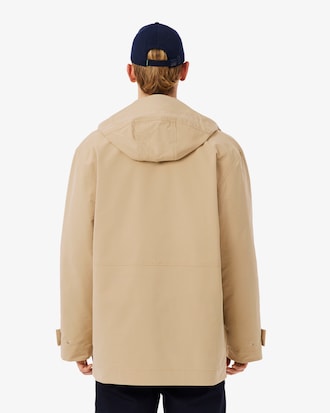 Men's Mid-Length Water-Repellent Hooded Parka