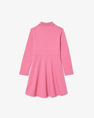 Kids' Long Sleeve Stretch Piqué Polo Dress