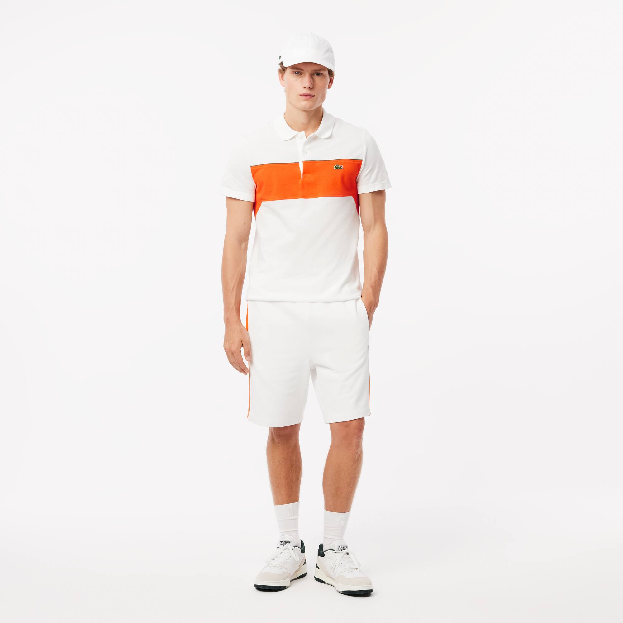 Lacoste モノクラムフリスフティ SH2855 80P Men's Monogram Fleece Hoodie - Sweaters & Sweatshirts - New