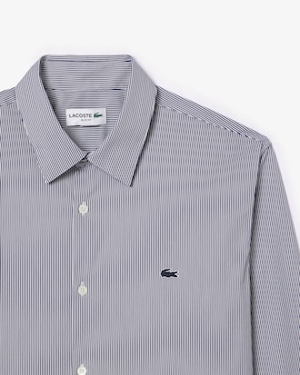 Men's Slim Fit Striped Stretch Button Down Shirt