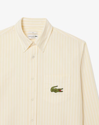 Unisex Relaxed Fit Striped Oxford Shirt