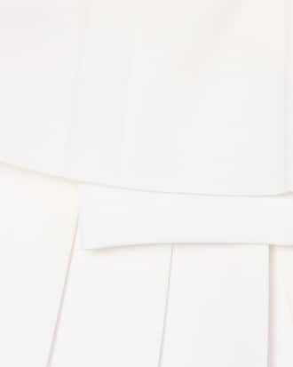 Oxford Cotton Pleated Skirt