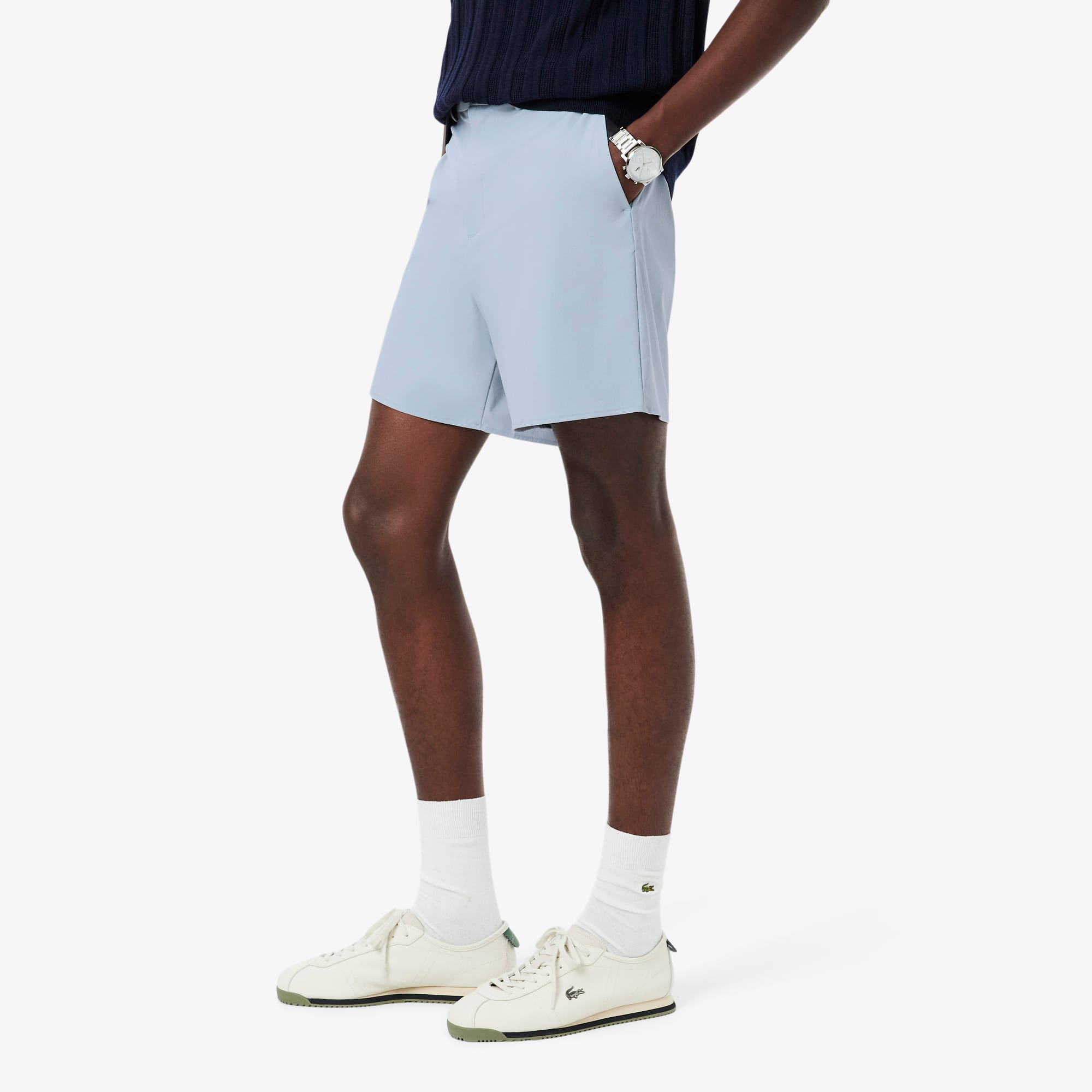 Straight Fit Stretch Bermuda Shorts