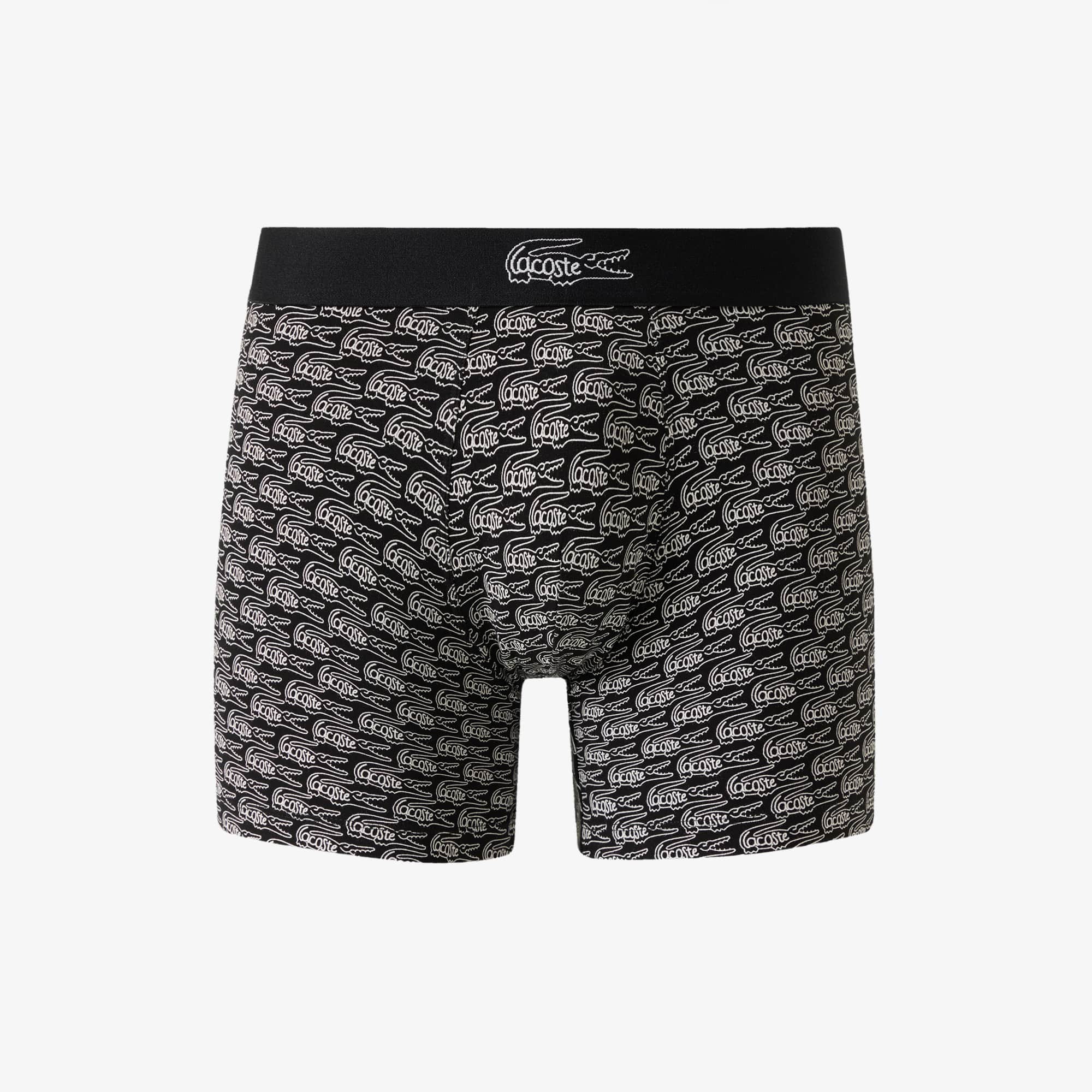 Men's Printed Stretch Cotton Boxer Briefs