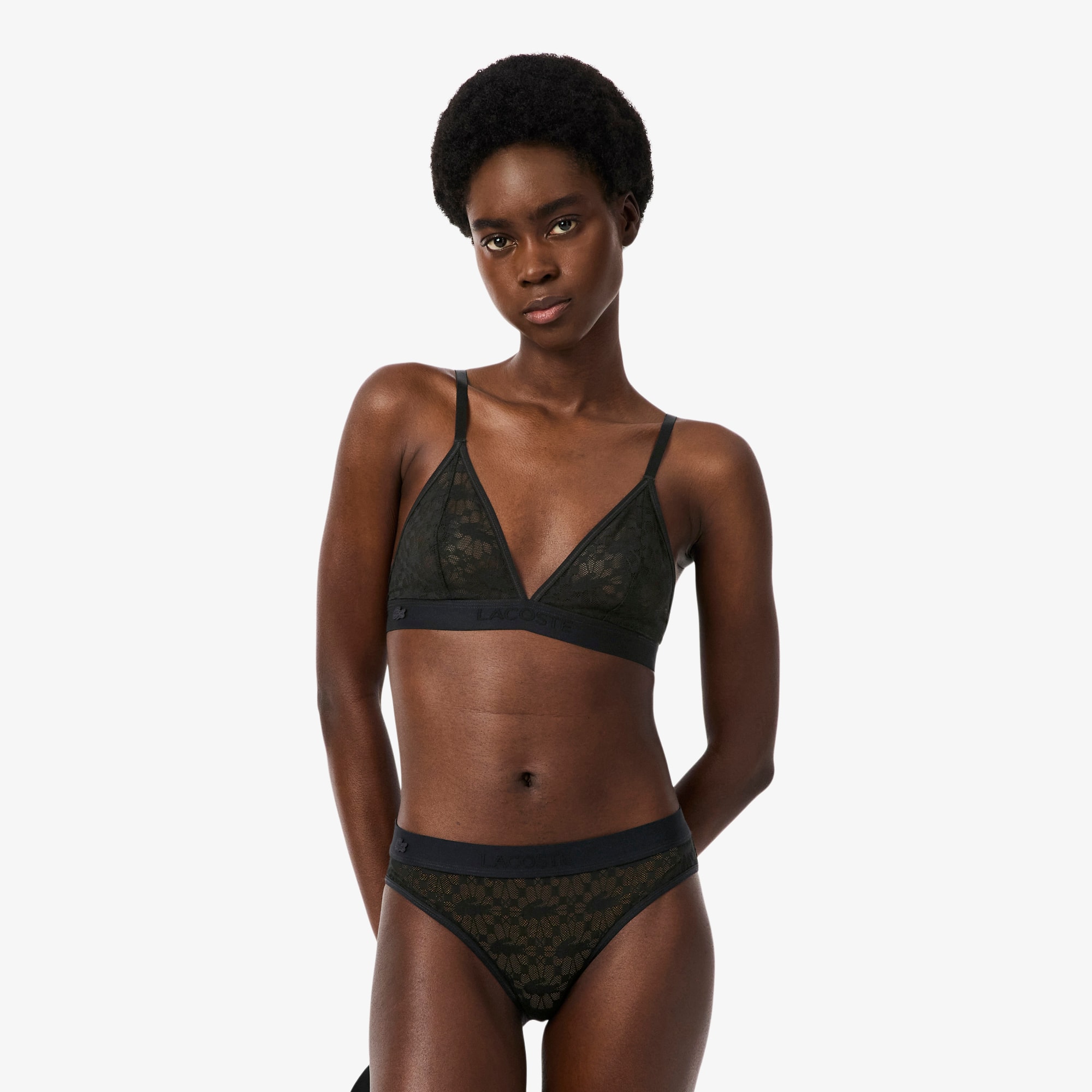 Logo Lace Triangle Bralette