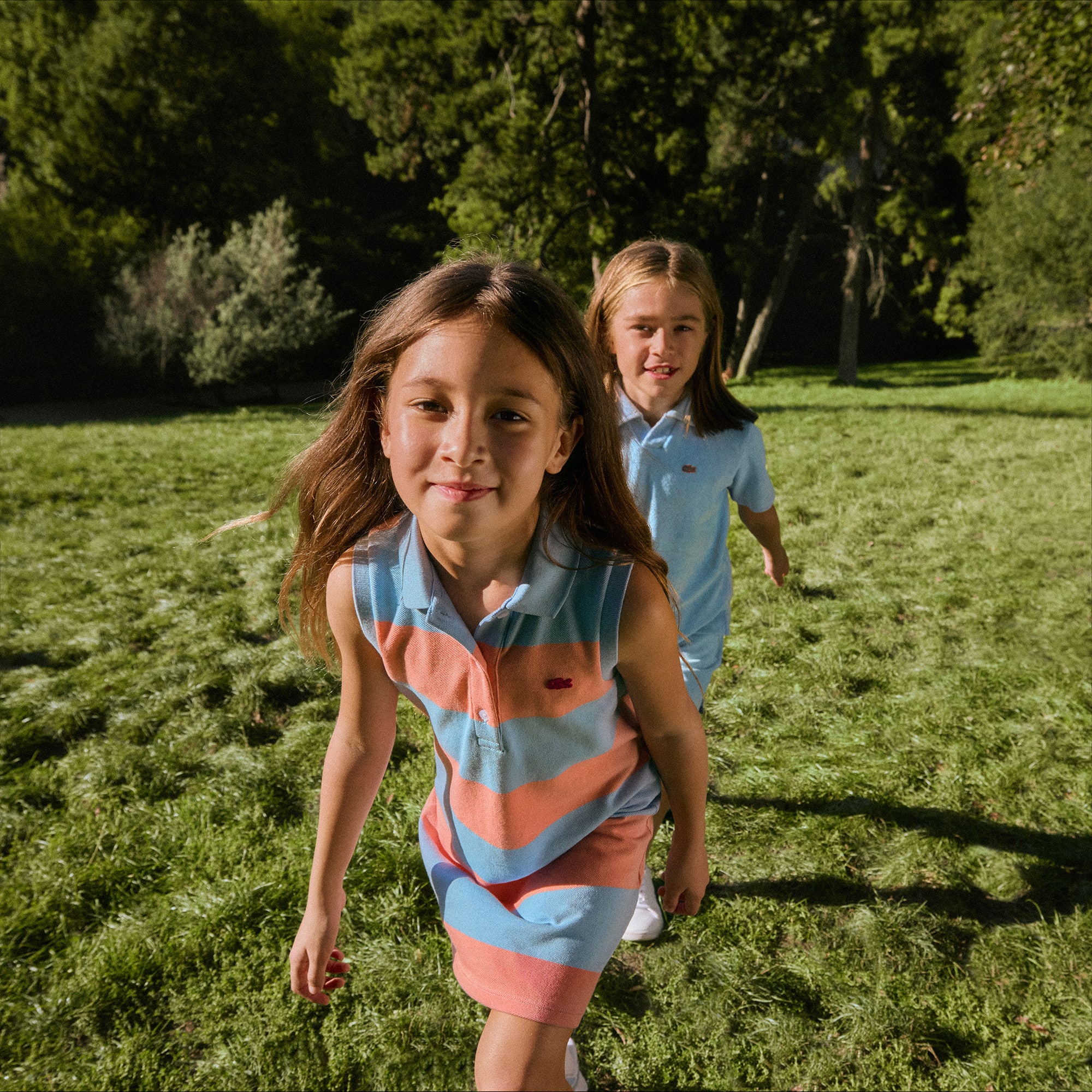 Sleeveless Striped Petit Piqué Polo Dress