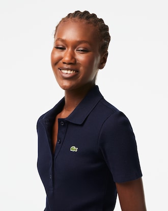Women's Slim Fit L.12.D Ribbed Cotton Polo