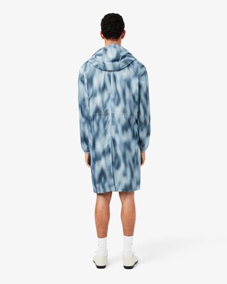 Long Water-Repellent Printed Parka