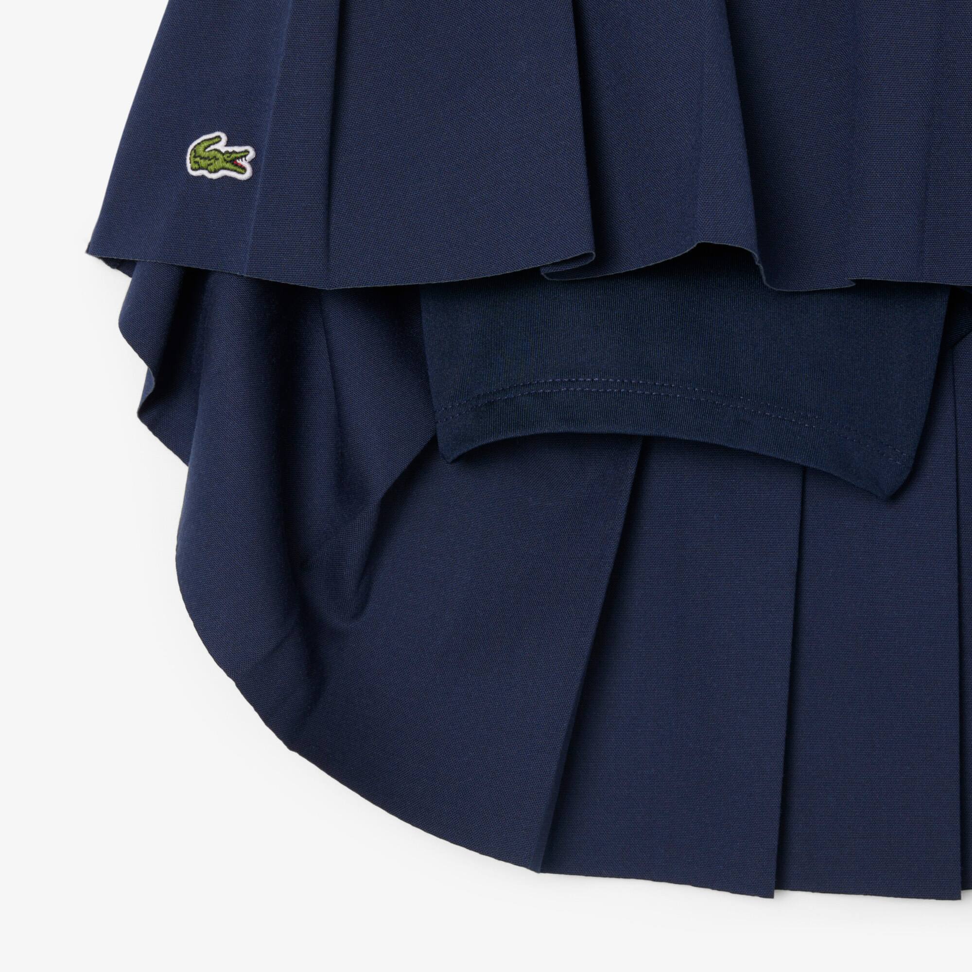 Girls' Oxford Cotton Pleated Skirt