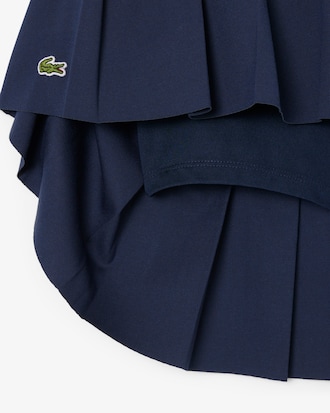 Girls' Oxford Cotton Pleated Skirt