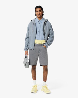Shorts Jeans Para Hombre Con Efecto Lavado