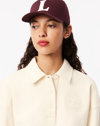 Women's Embroidered Fleece Polo Sweatshirt
