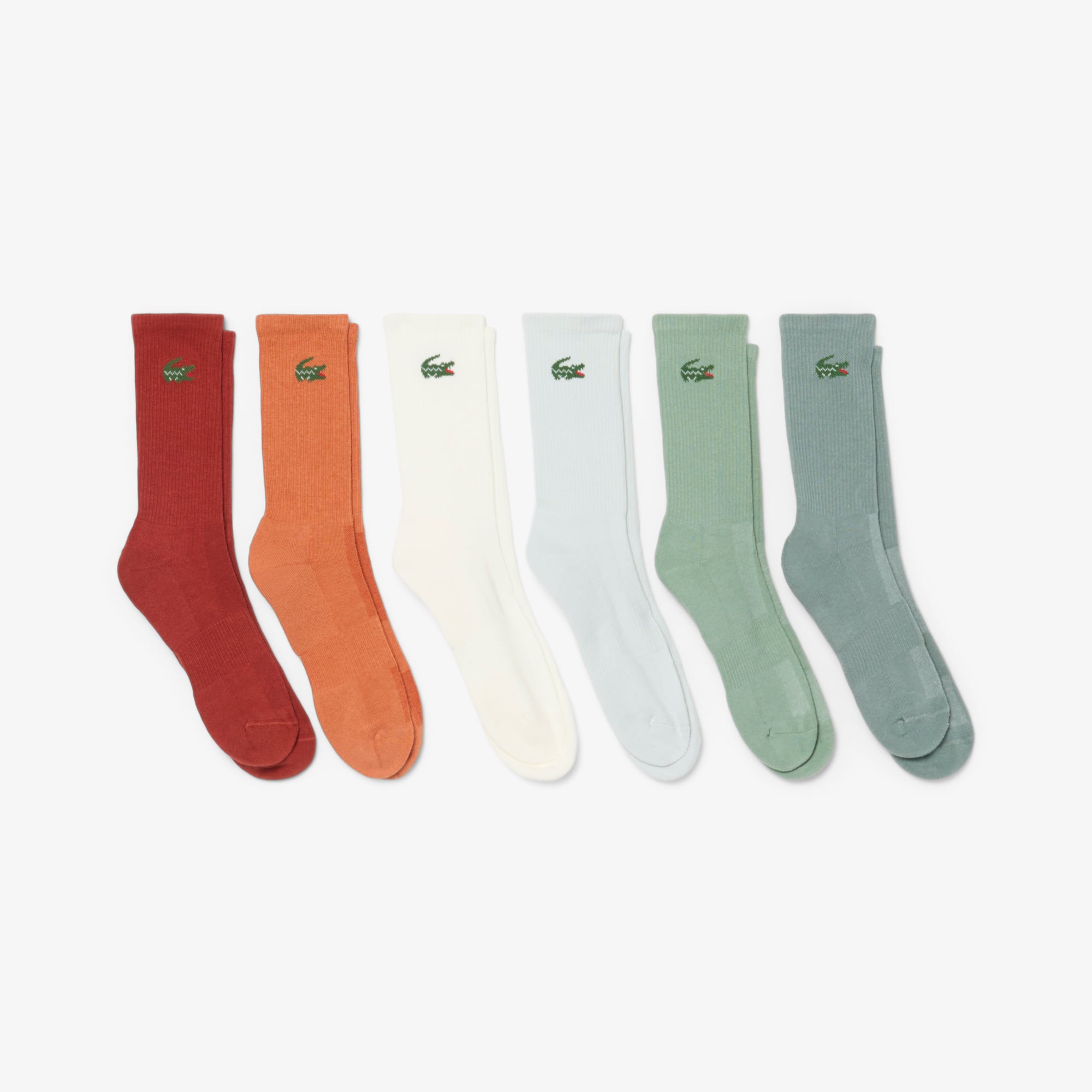 Lacoste 6-pack Sport Socks - 6.5 - 8.5 In Orange