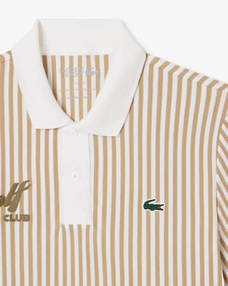Men's Thermo-Regulating Striped Golf Polo