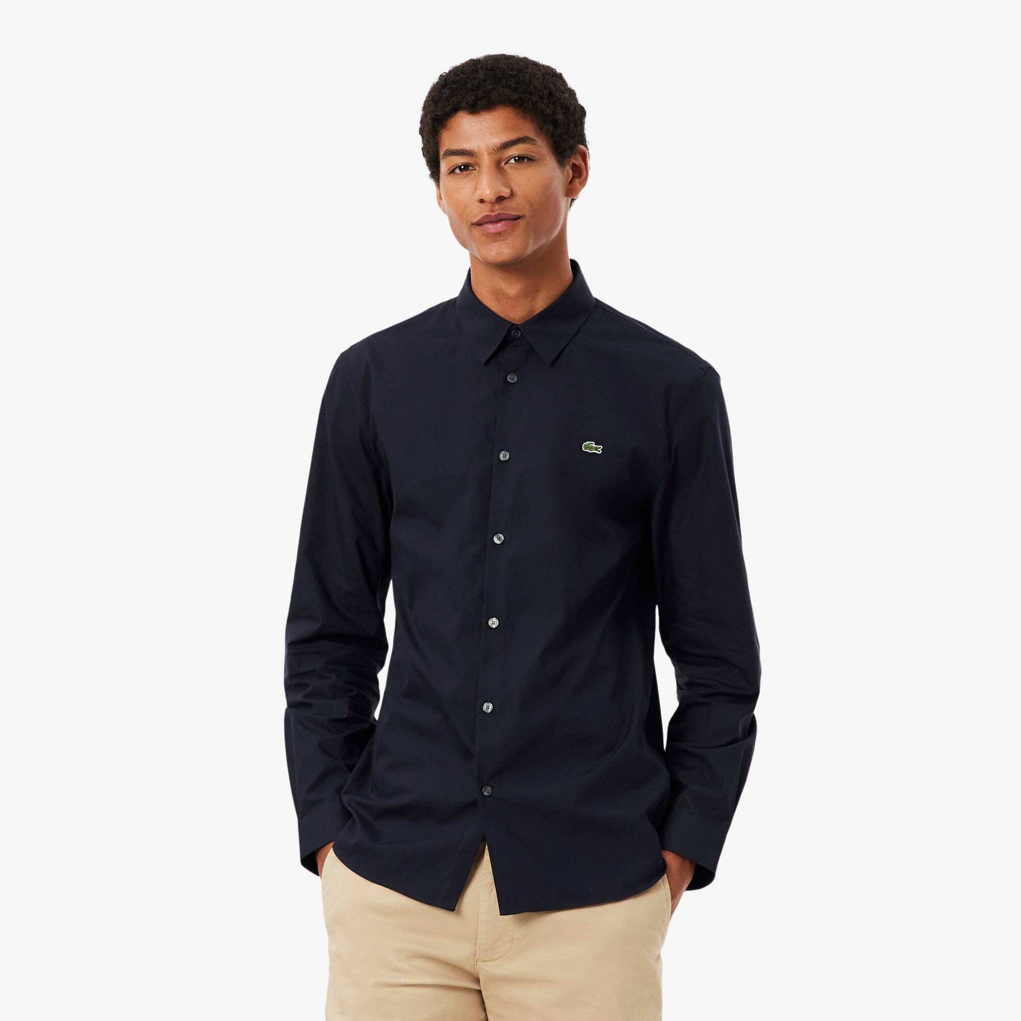 Men's Slim Fit Stretch Poplin Shirt