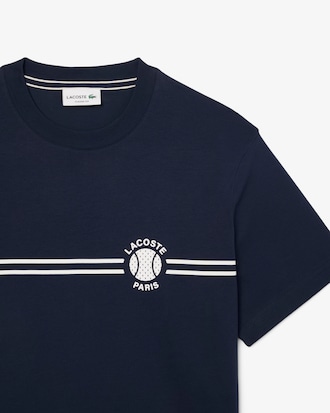 Men's Printed Embroidered Cotton Jersey T-Shirt