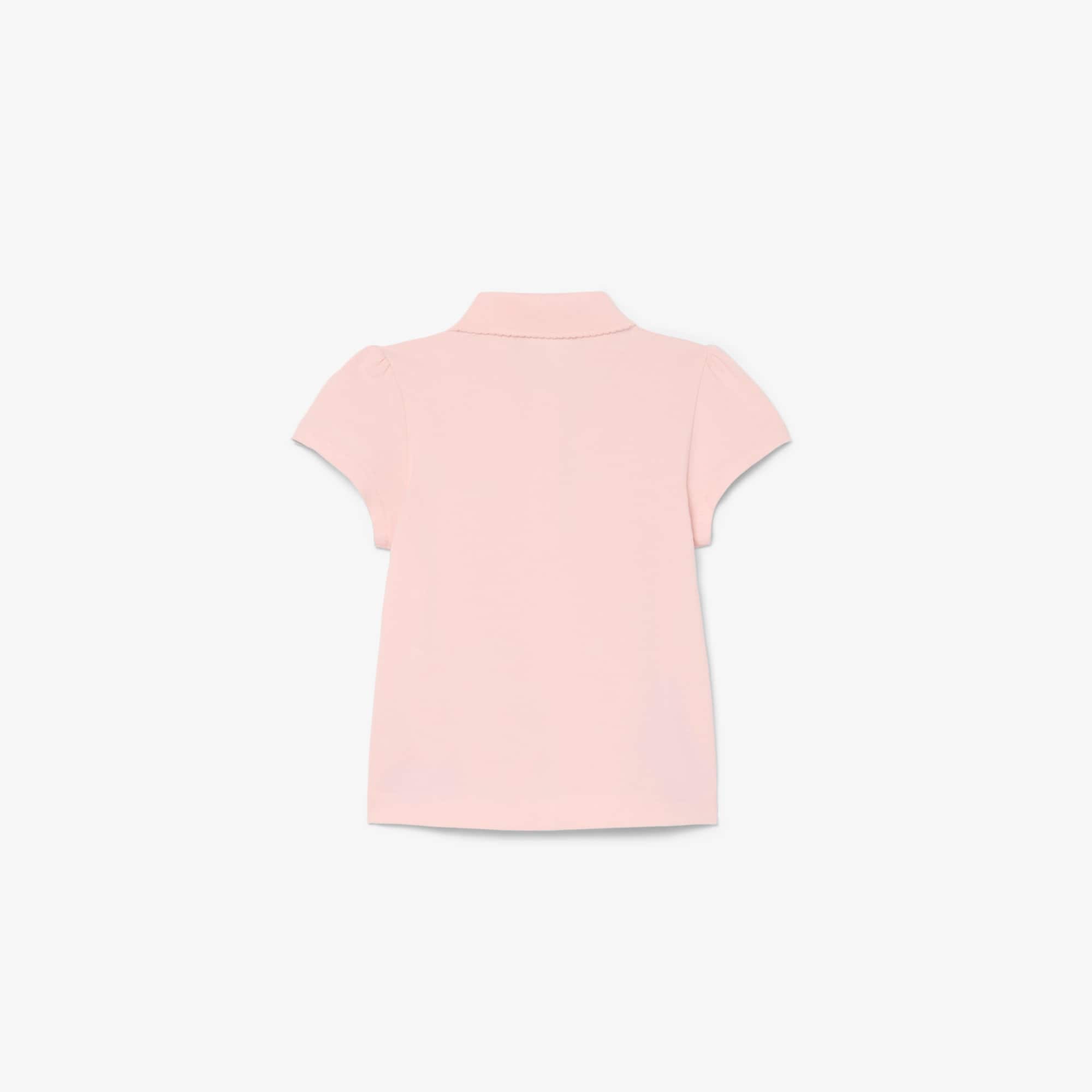 Scallop Collar Mini Piqué Polo Shirt
