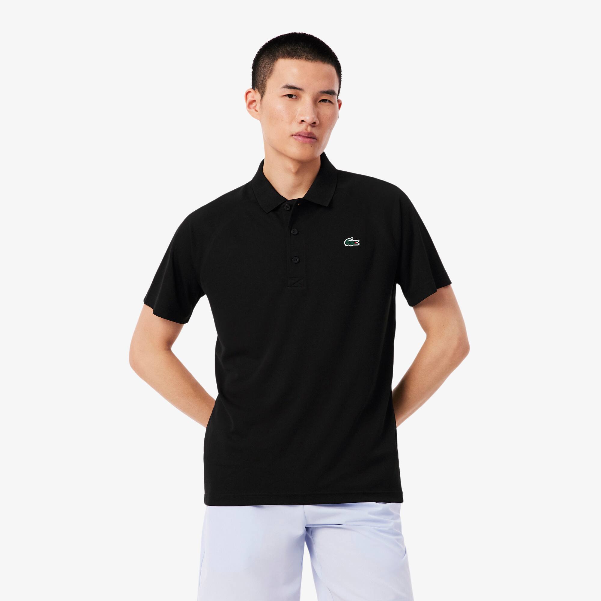 Lacoste Men's SPORT Breathable Run-Resistant Interlock Polo. 1