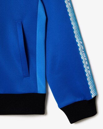 Sweatshirt zipp&eacute; femme loose fit avec bandes sigl&eacute;es